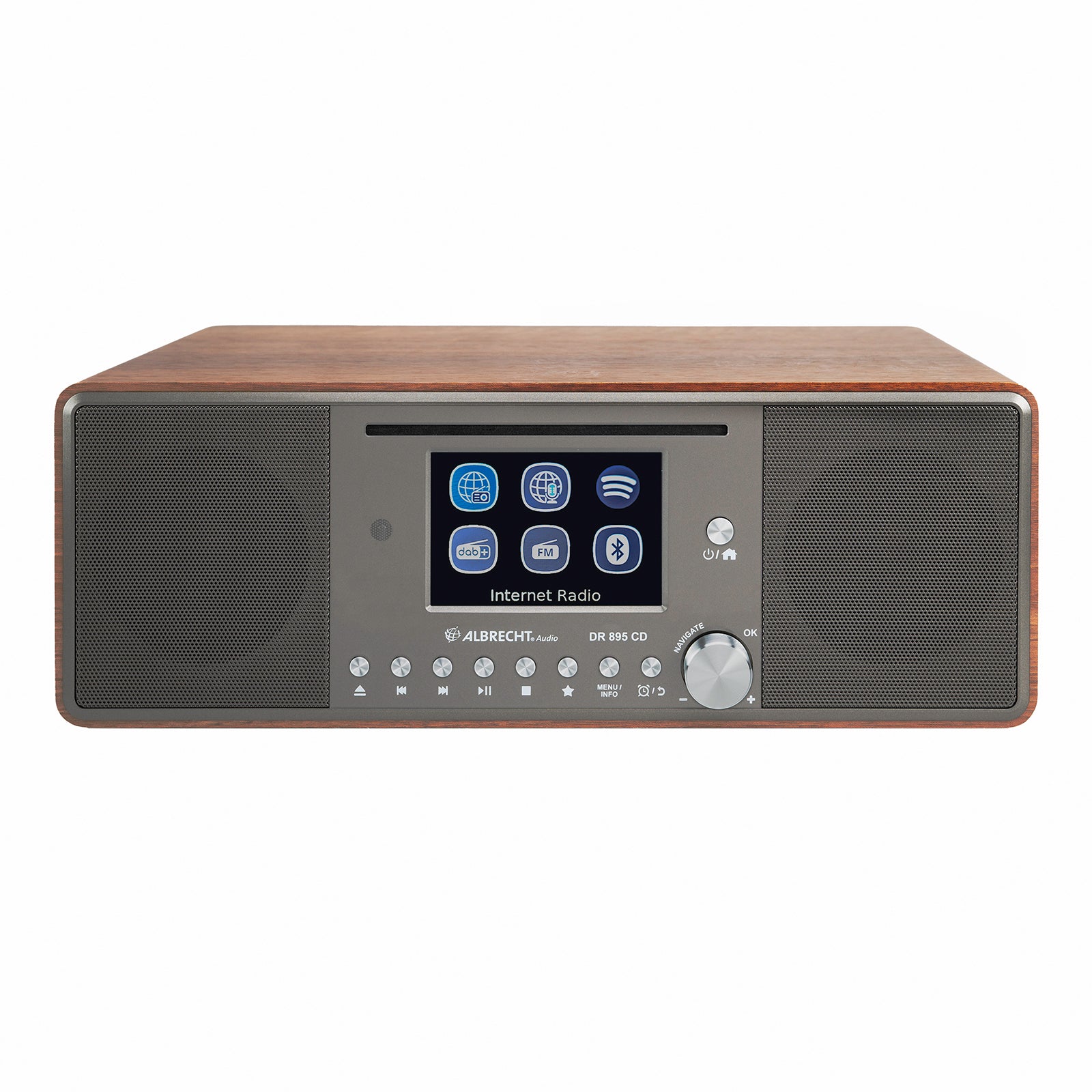 Albrecht DR 895 CD, DAB+/UKW/Internet/CD, Walnuss Albrecht DR 895 CD, DAB+/UKW/Internet/CD, Walnuss